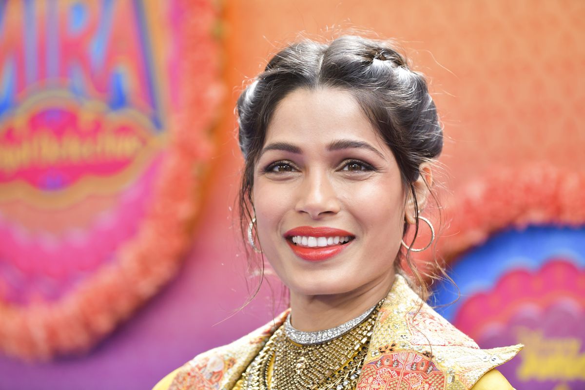 Freida Pinto appears at the &quot;Mira, Royal Detective&quot; premiere