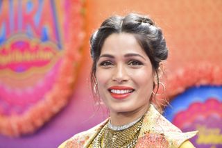 Freida Pinto appears at the "Mira, Royal Detective" premiere