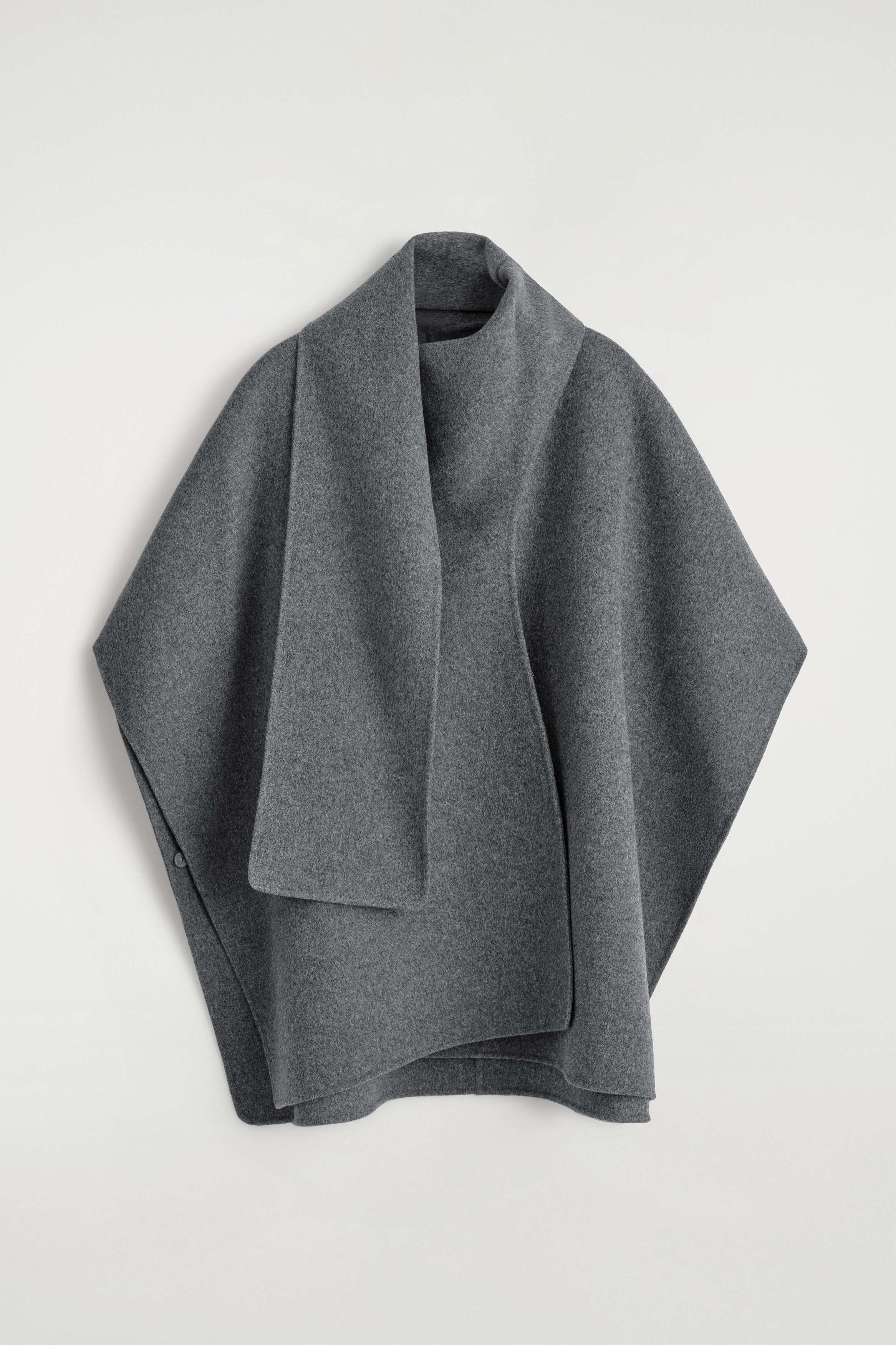 Double-Faced Merino Wool Scarf Cape