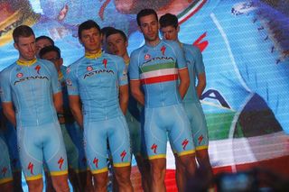 Tour champion Vincenzo Nibali and his Astana team