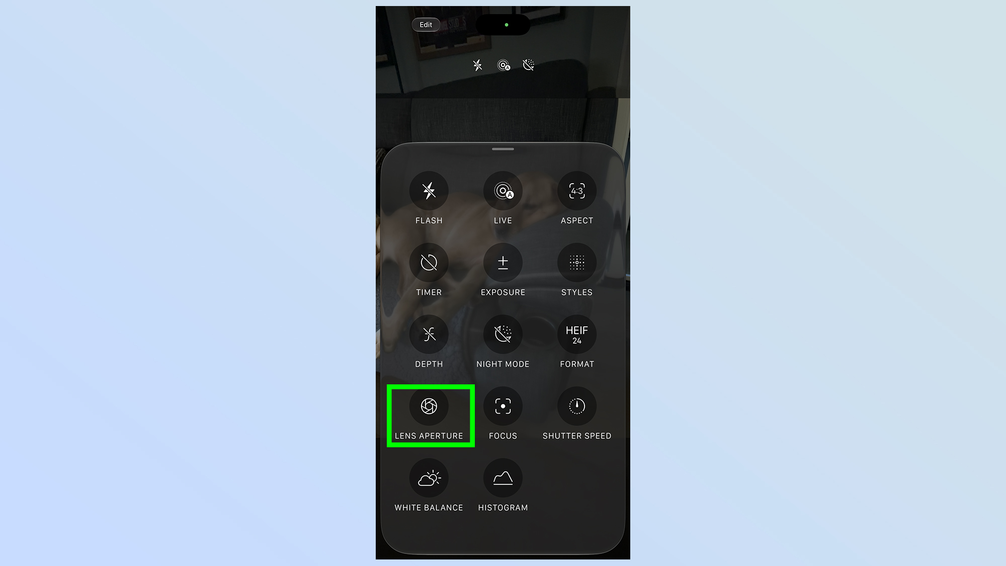 step by step guide on how to use variable aperture on iPhone 18 pro