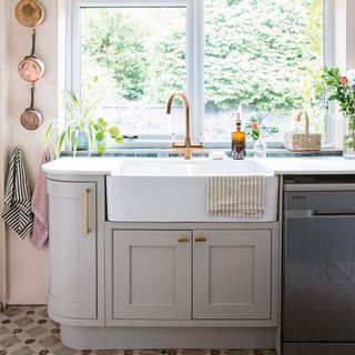 kitchen with cabinet and sink