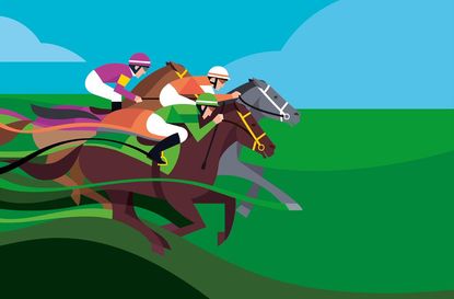 illustration of horse race