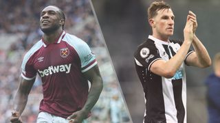 Michail Antonio of West Ham United and Chris Wood of Newcastle United could both feature in the West Ham vs Newcastle live stream
