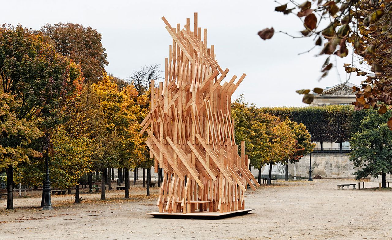 View of a pavilion in Paris