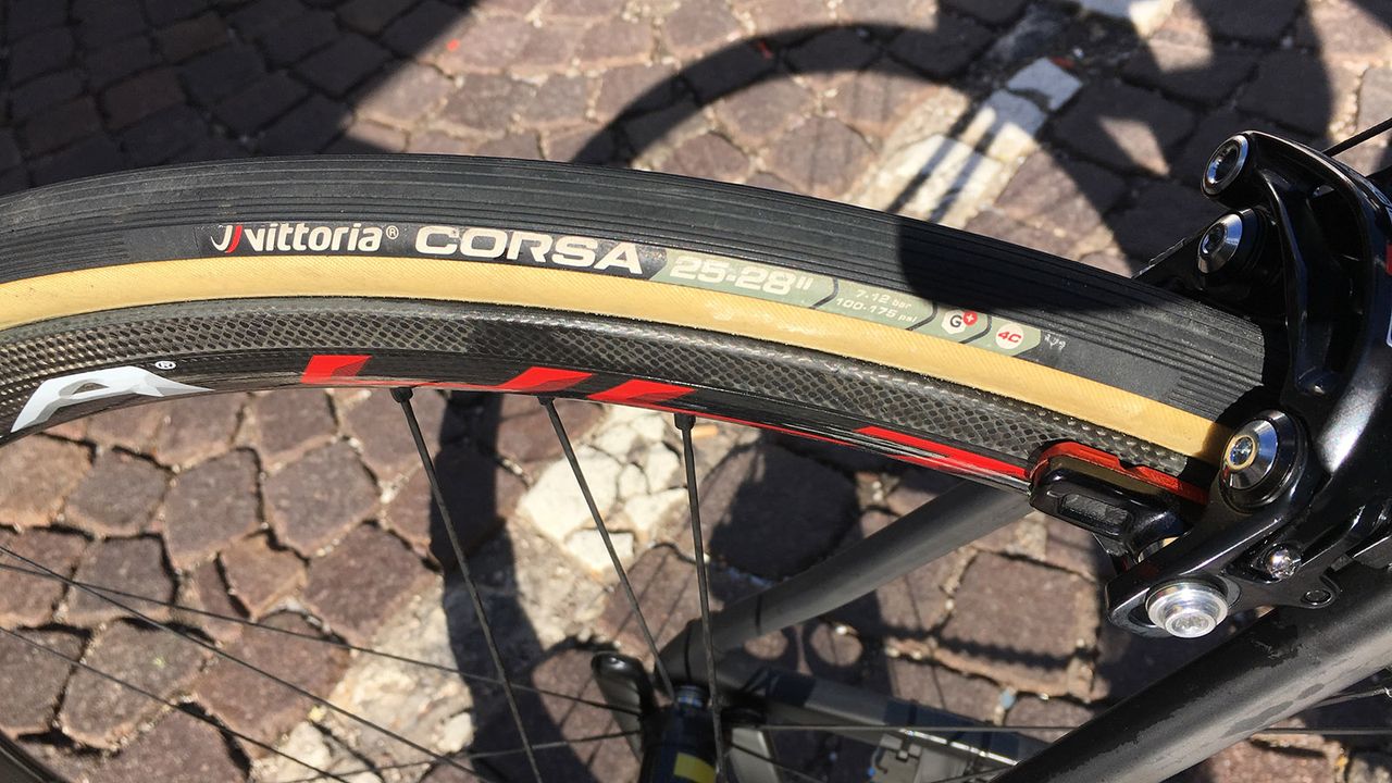 Vittoria Corsa tubular tyres are a popular choice among the WorldTour peloton