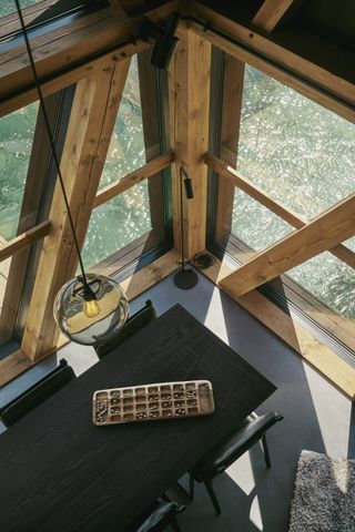 norwegian cabin view down