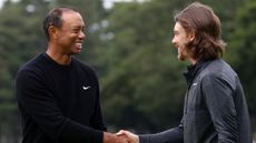 Tiger Woods and Tommy Fleetwood at the Zozo Championship