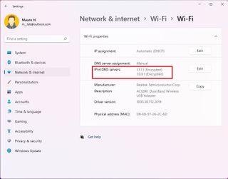 Confirm DOH on Wi-Fi