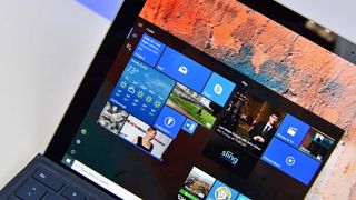 Windows 10 Start menu on a Surface Pro 5th Gen