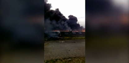 Amateur video shows fiery MH17 wreckage moments after crash