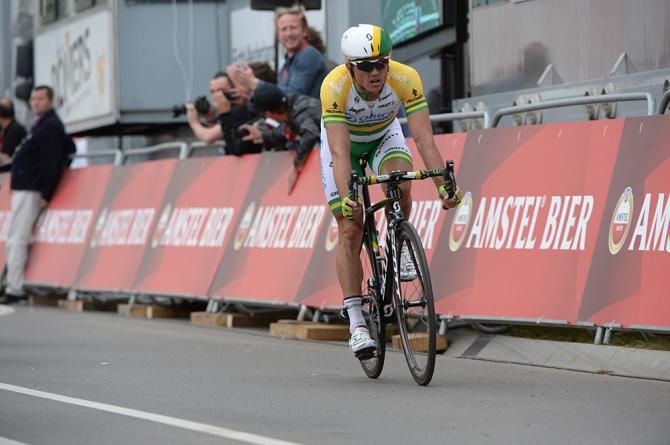 Simon Gerrans (Orica-GreenEdge) rides to third in Amstel Gold