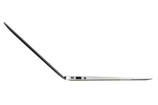 The Asus Zenbook's tapered design is remarkably thin.