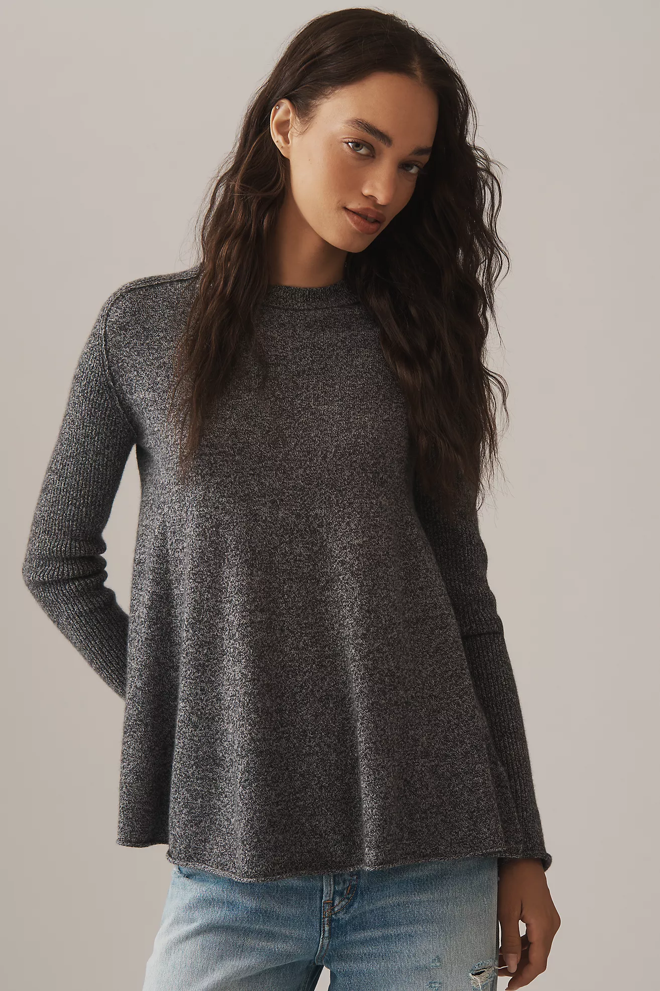 Maeve Crew-Neck Cashmere Swing Jumper