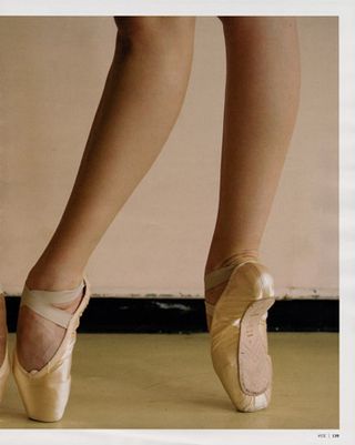 Girl dancing in a ballet studio