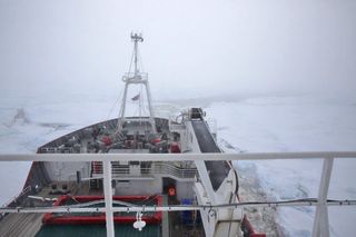 Antarctic ice ship