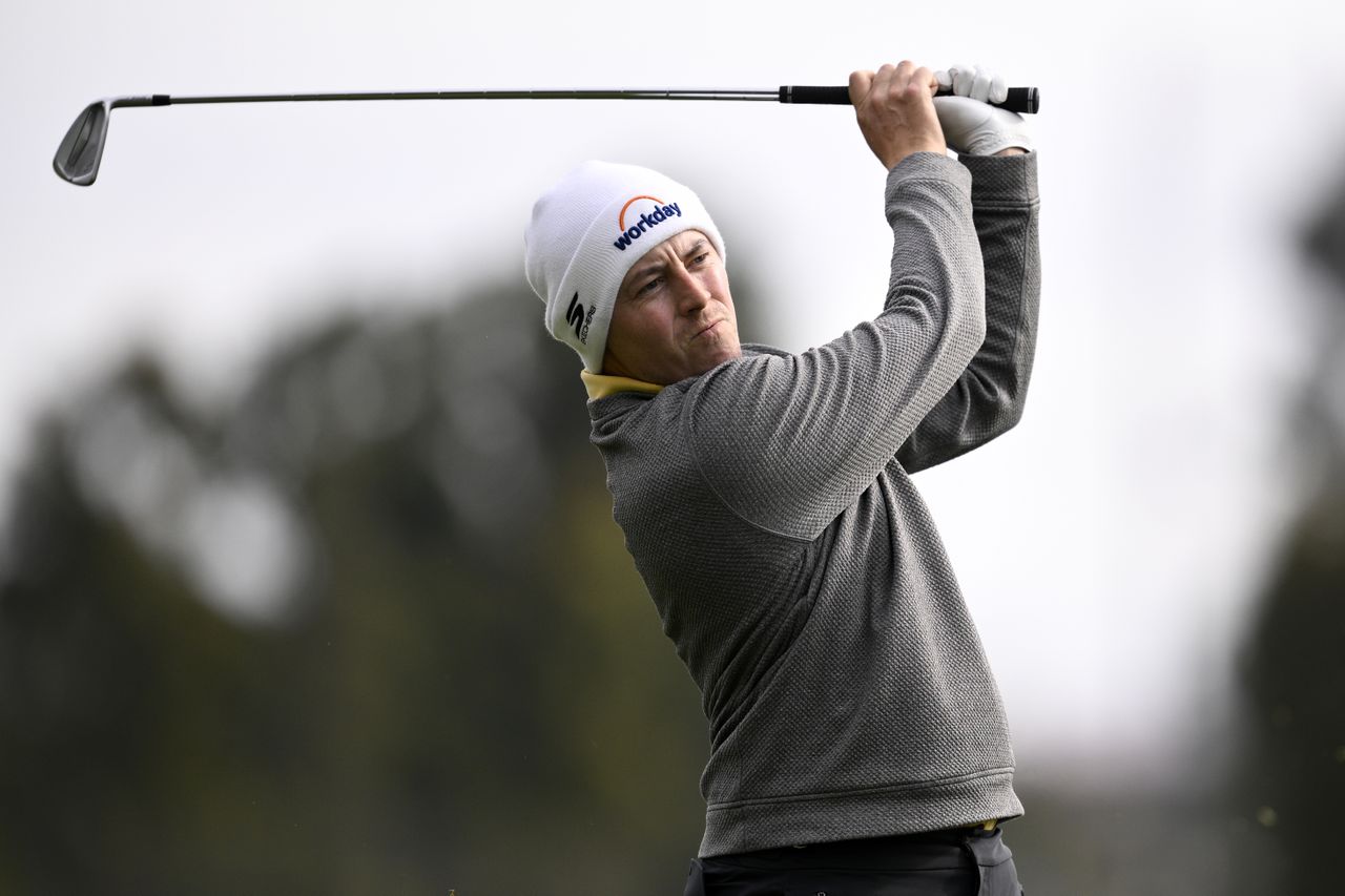 Matt Fitzpatrick hits an iron