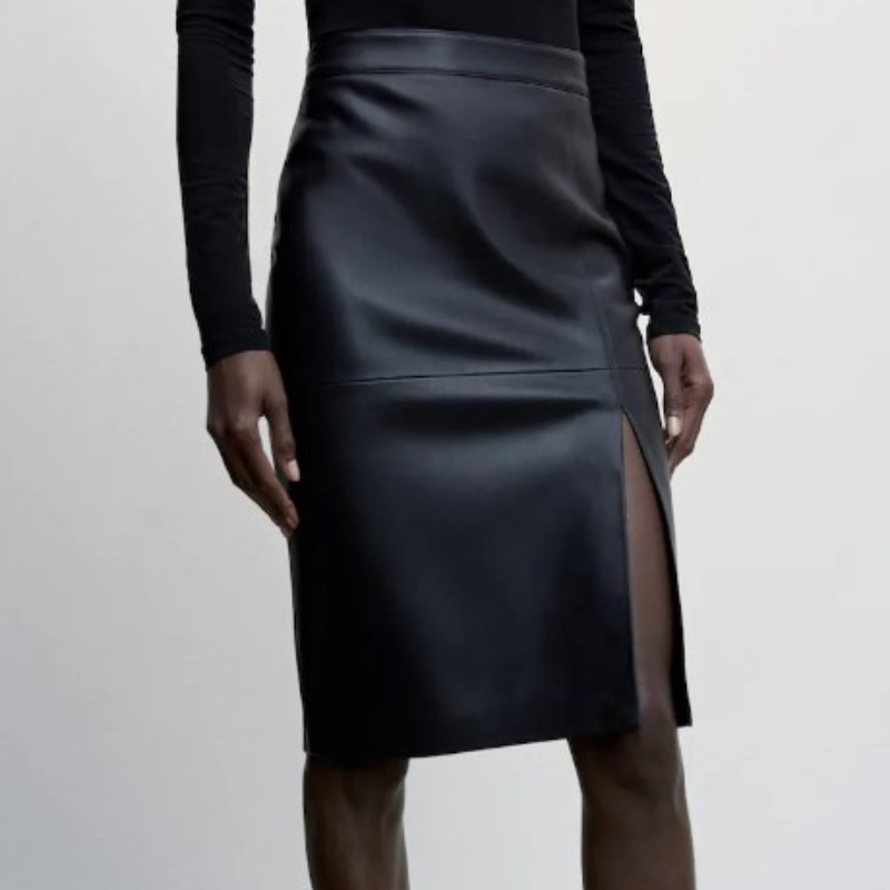 Mango Faux Leather Pencil Skirt 