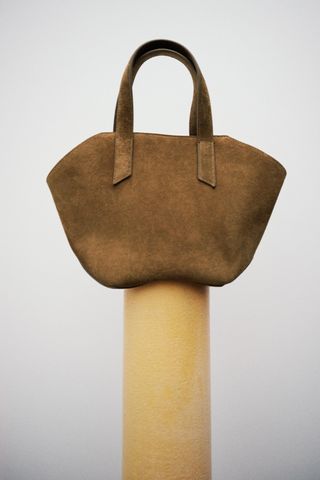 Split Suede Mini Tote Bag