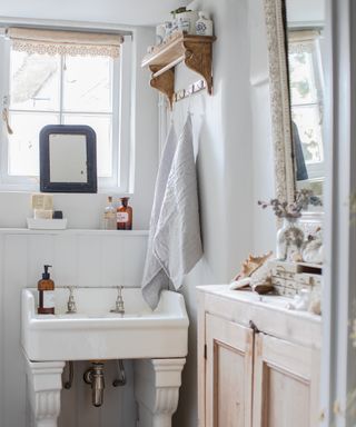 vintage style bathroom with reclaimed sink