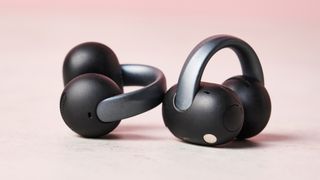 Anker Soundcore AeroClip 2 against pink background