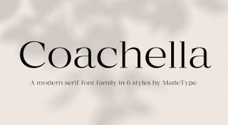 A sample of Coachella, one of the best free serif fonts
