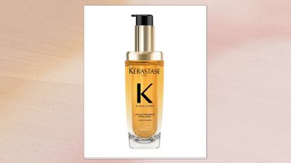 Image of Kérastase Elixir Hair Oil on a pink background