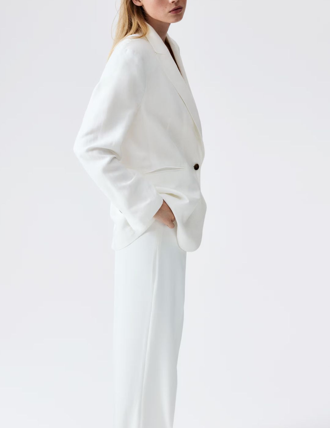 Image of white linen suit