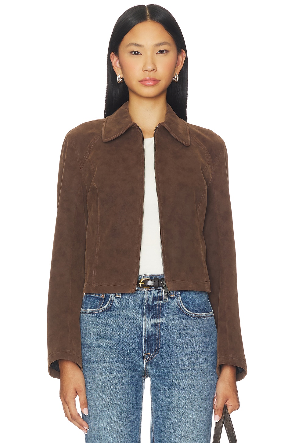 X We the Free River Faux Suede Jacket in Double Espresso