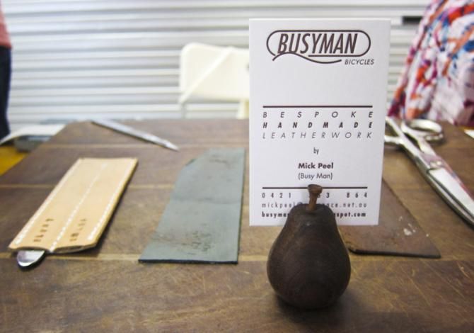 Busyman Bicycles exhibits their tools of the trade.