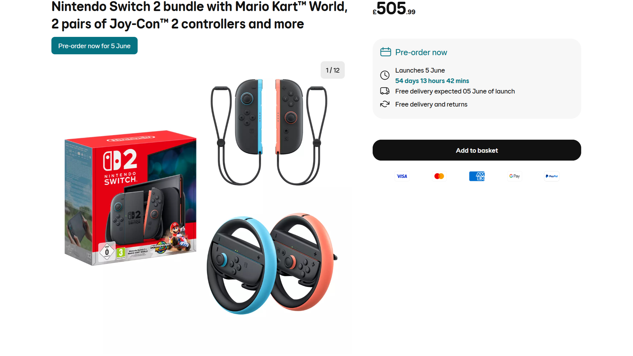 EE Switch 2 pre-orders