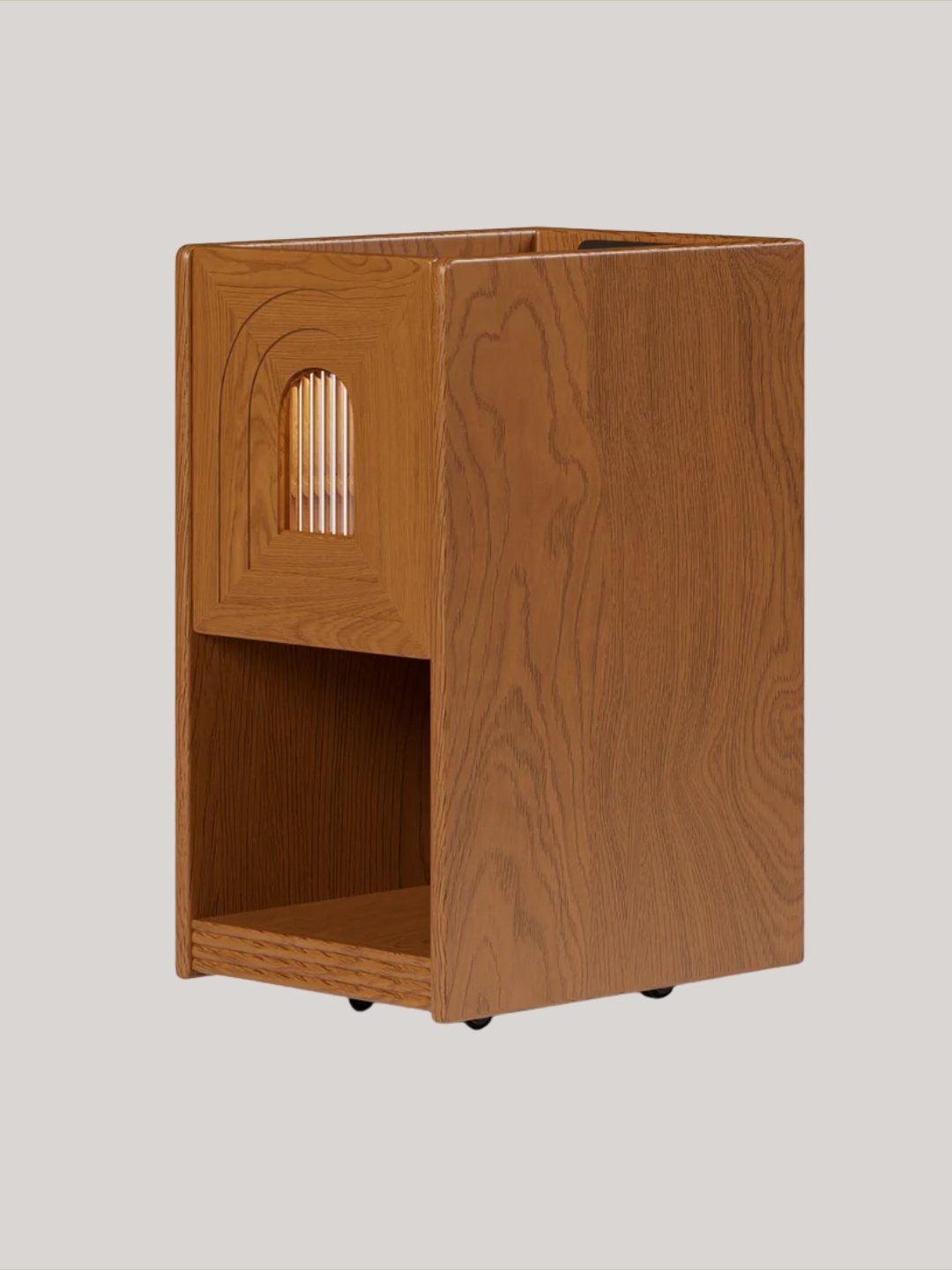 HOMARY, Rustic Nightstand Cherry Bedside Table