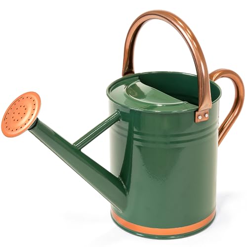 Best Choice Products 1-Gallon Lightweight Galvanized Steel Gardening Watering Can W/o-Ring, Top Handle, and Copper Accents