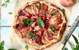 Peach and strawberry galette - Melanie Johnson