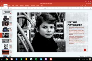 Microsoft PowerPoint window open on slideshow