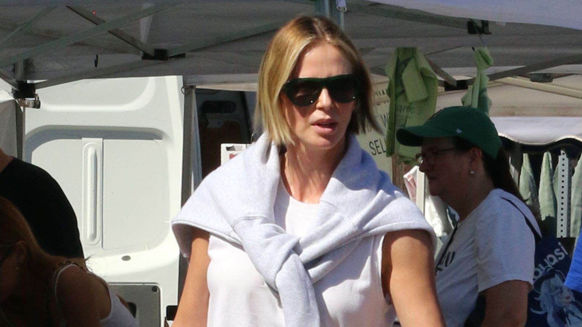 Charlize Theron at the farmers' market on 08/03/2026