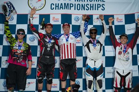 Aaron Gwin topped the podium at US downhill mountain bike nationals