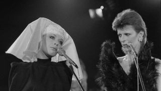 Marianne Faithful and David Bowie onstage at The Marquee 