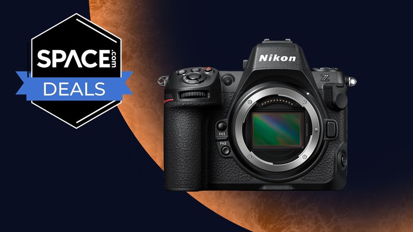 A Nikon Z8 camera, without lens, next to a Space Deals icon. 