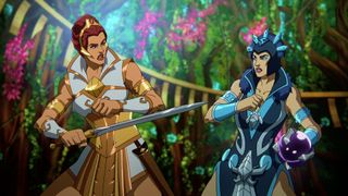 Teela and Evil-Lyn in Masters of the Universe: Revelation