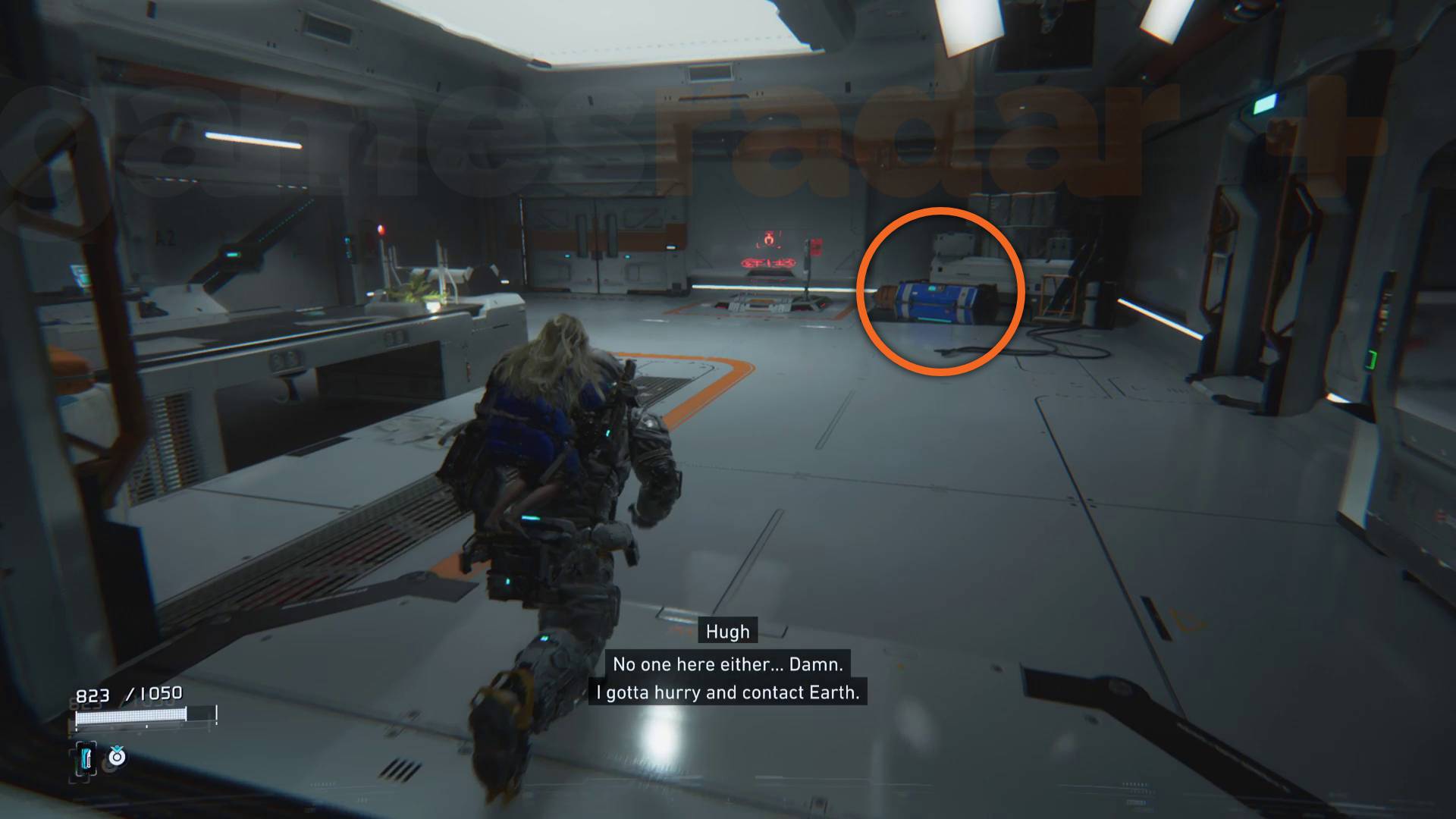 Pragmata Solar Power Plant mod chest in the concourse quarters