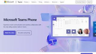 Microsoft Teams Phone website screenshot (March 2025)