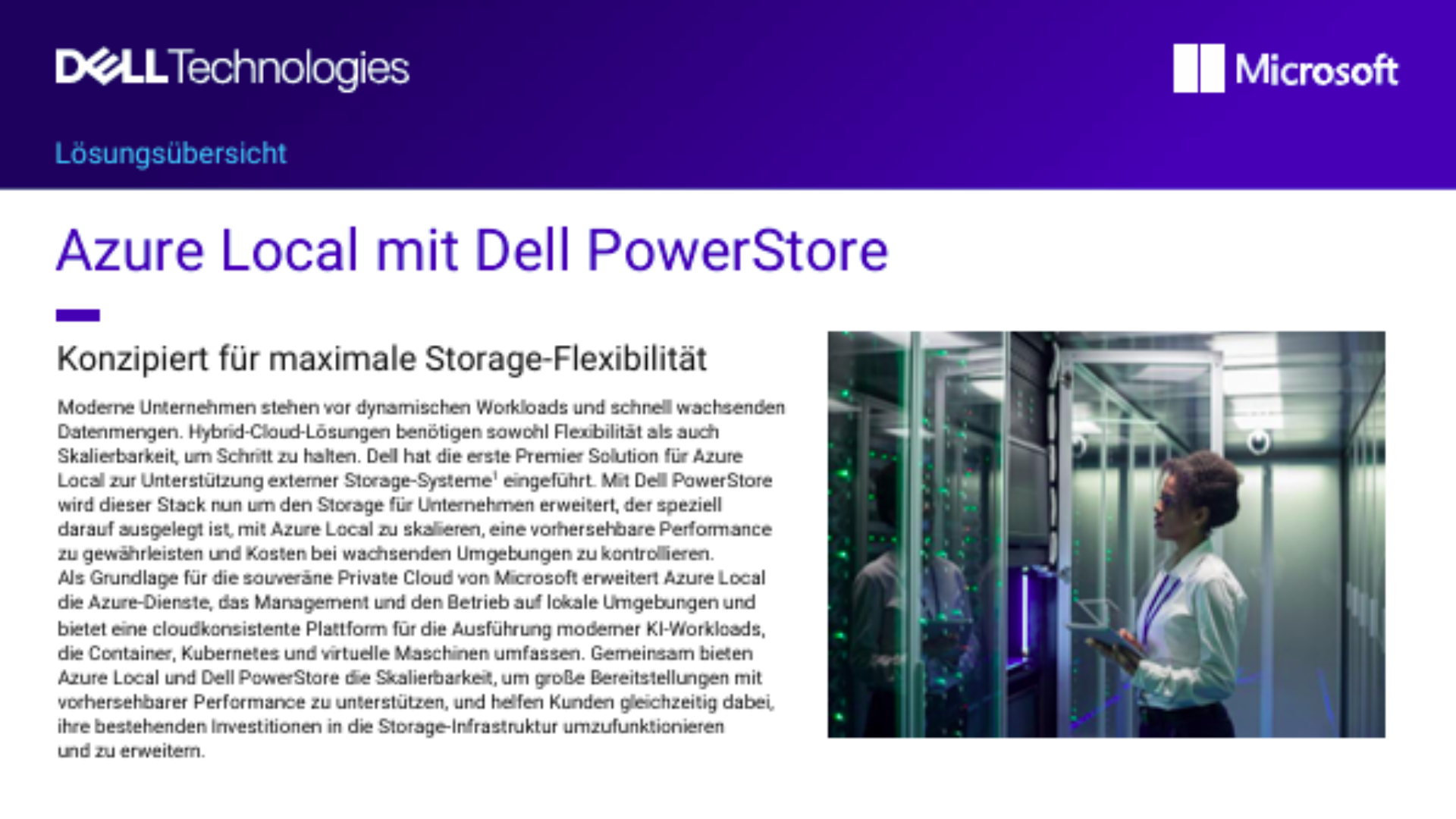 L&ouml;sungs&uuml;bersicht: Azure Local mit Dell PowerStore