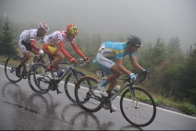 Foul conditions greeted the riders early in the stage
