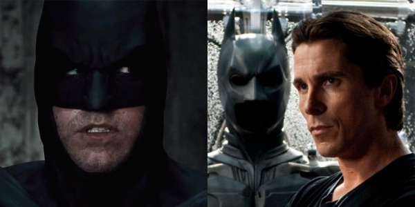 Side by side of Bale and Affleck