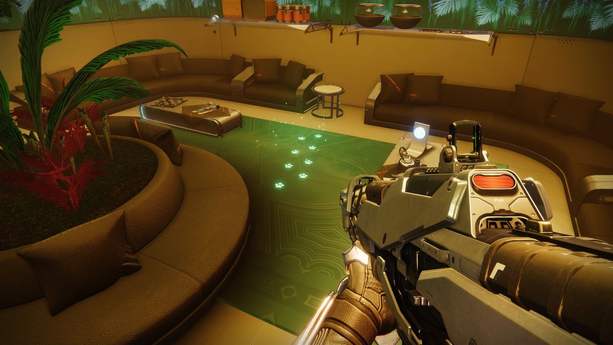 Destiny 2 Archie locations - Pawprints behind sofa