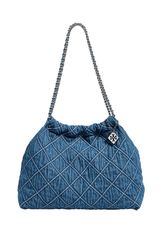 Tory Burch Fleming Soft Denim Drawstring Bag