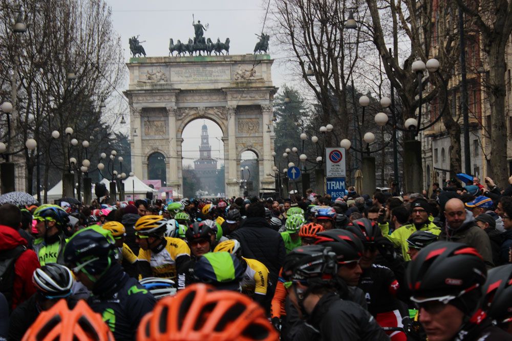 On the startline of Milan-San Remo