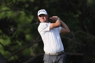 Lucas Glover plays at the Memorial Tournament