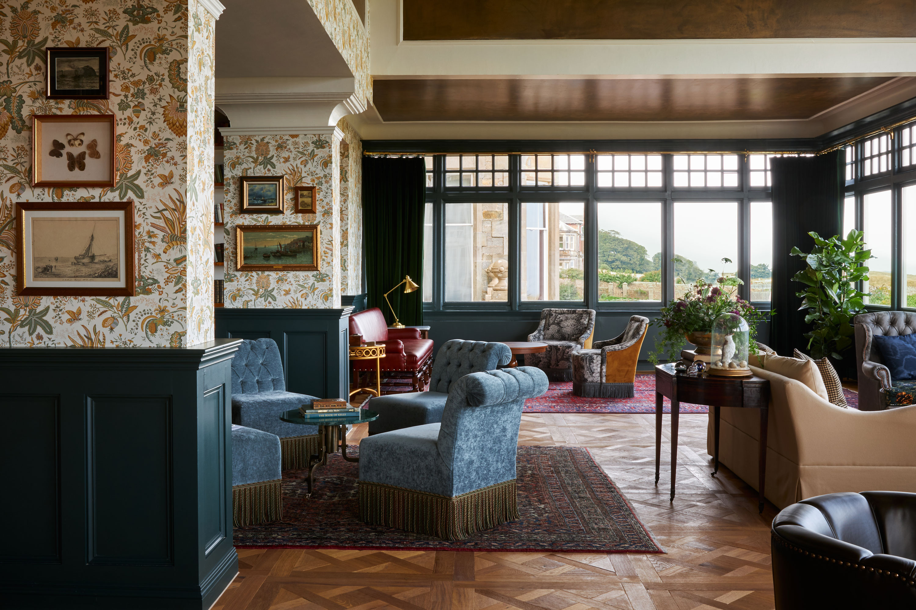 The lobby at The Marine Hotel